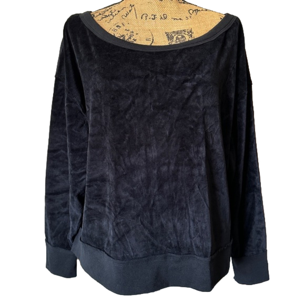 New Women's JoyLab Oversized Velour Cropped Sweatshirt Large